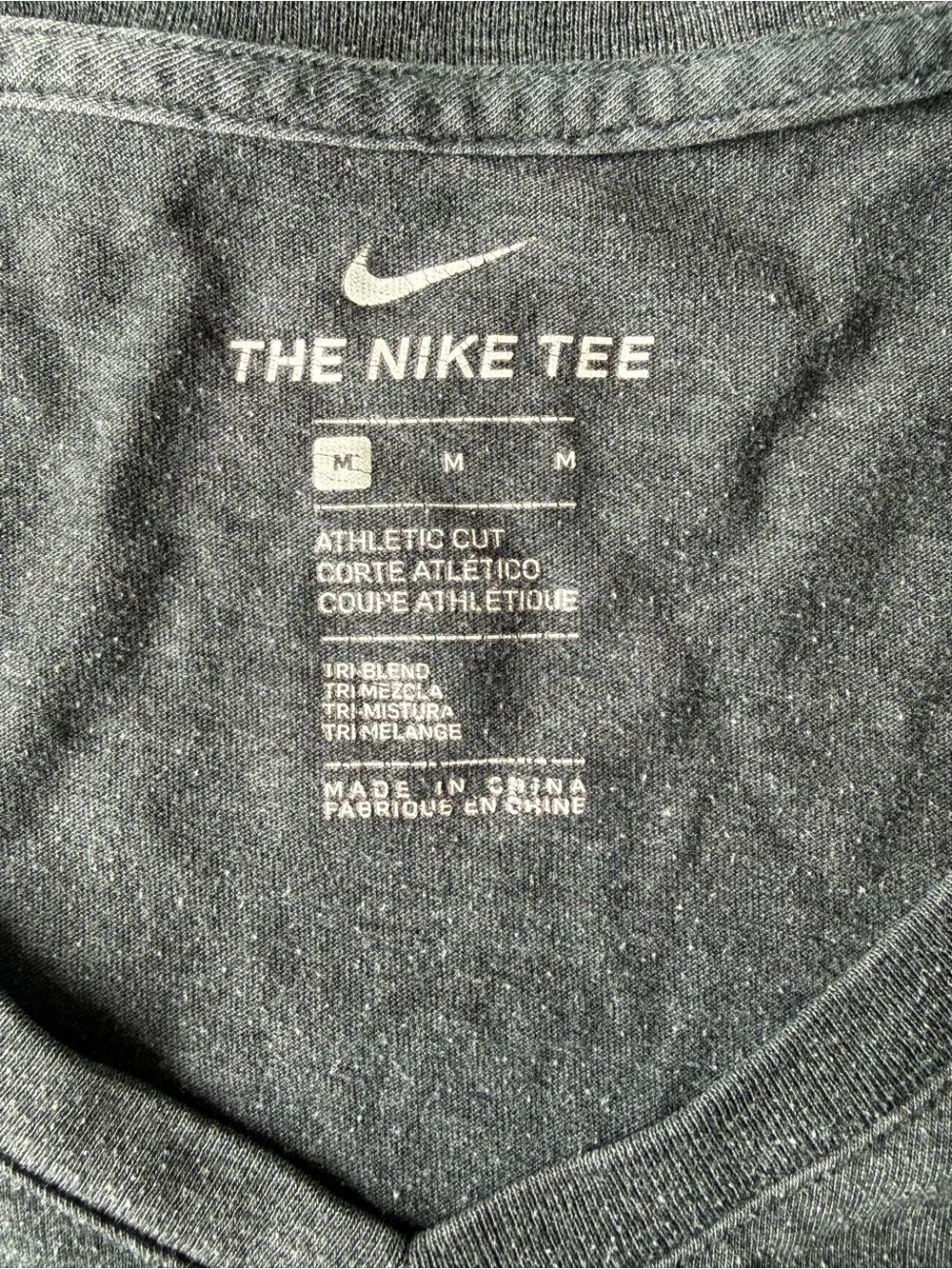 Nike Women Medium V Neck T Shirt Ohio State Logo Athletic Casual Grey